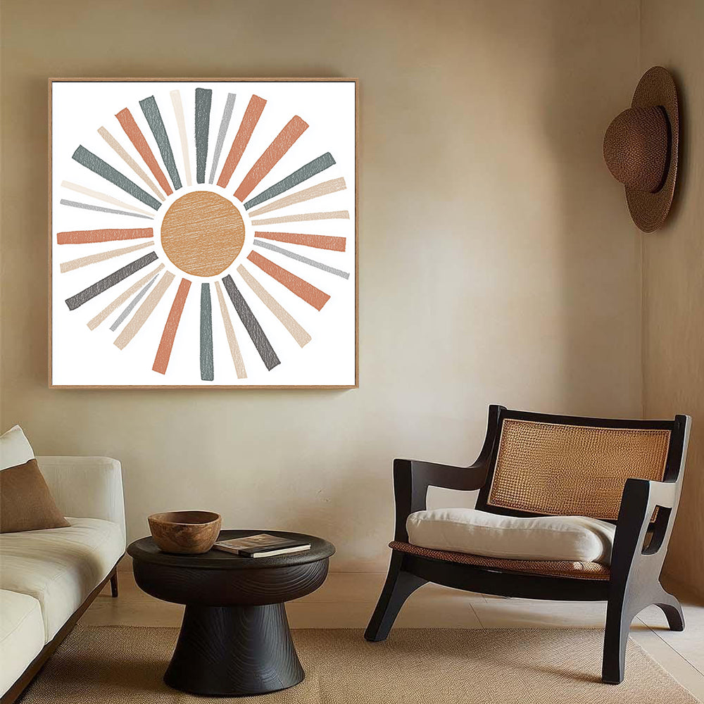Sunburst – Modern Boho Décor Canvas Wall Art
