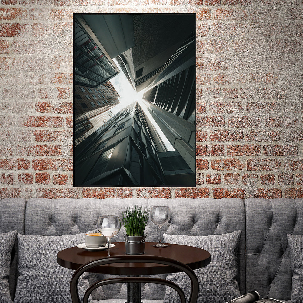 Skyscraper Radiance Canvas Wall Art – Urban Architectural Marvel