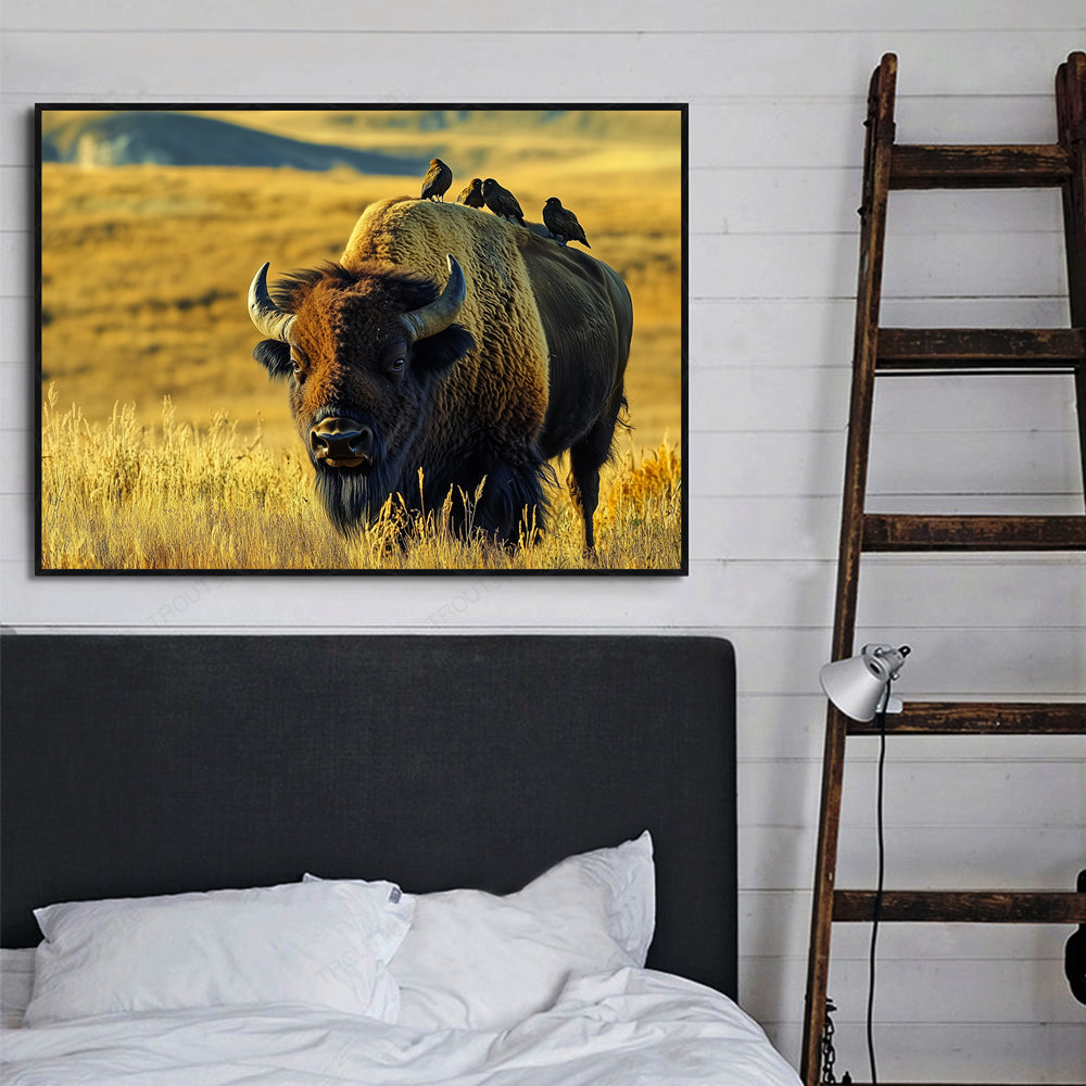 Majestic Bison Canvas Wall Art