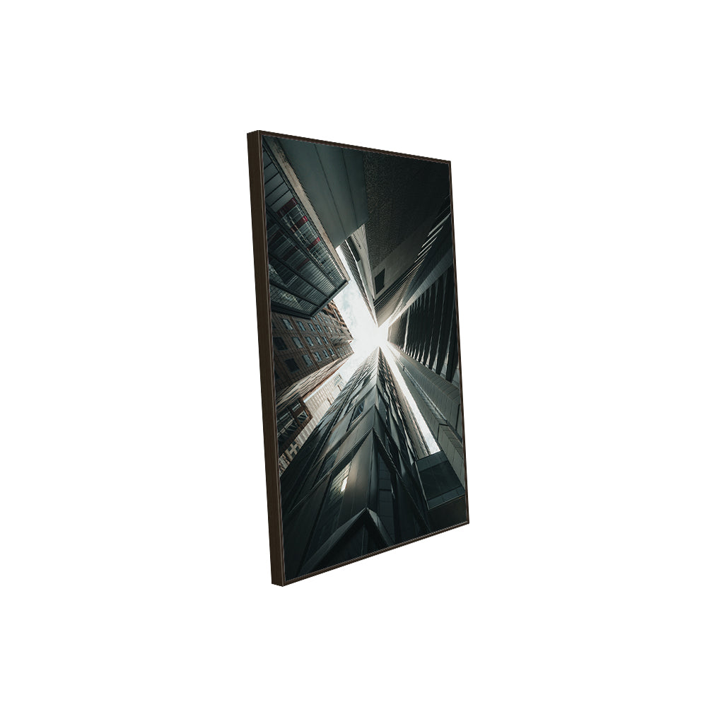 Skyscraper Radiance Canvas Wall Art – Urban Architectural Marvel