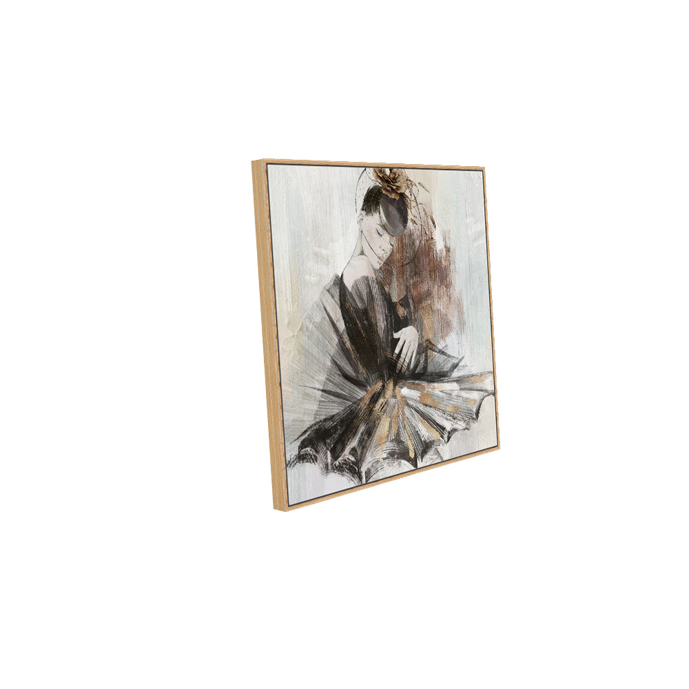 Elegance in Motion: The Ballerina's Poise Canvas Wall Art
