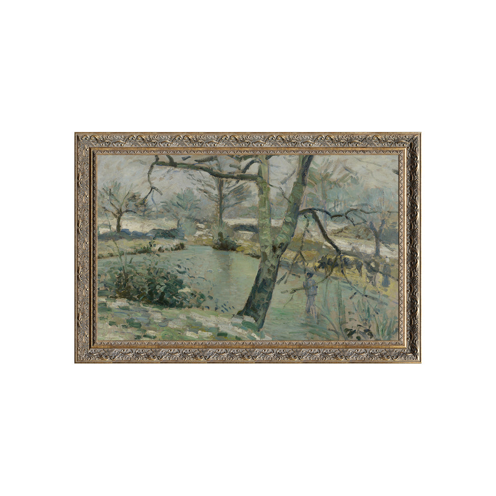 "The Pond At Montfoucault" By Camille Pissarro