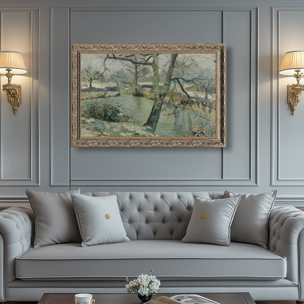 "The Pond At Montfoucault" By Camille Pissarro