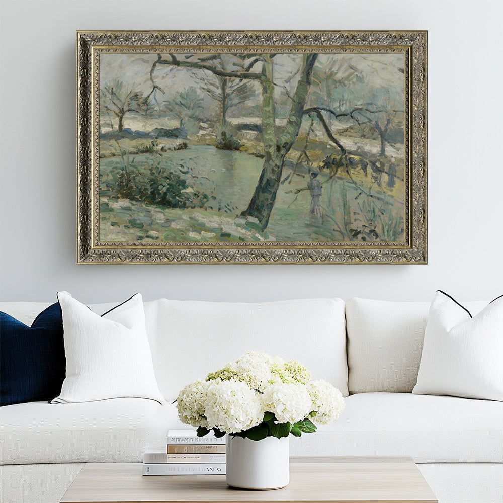 "The Pond At Montfoucault" By Camille Pissarro