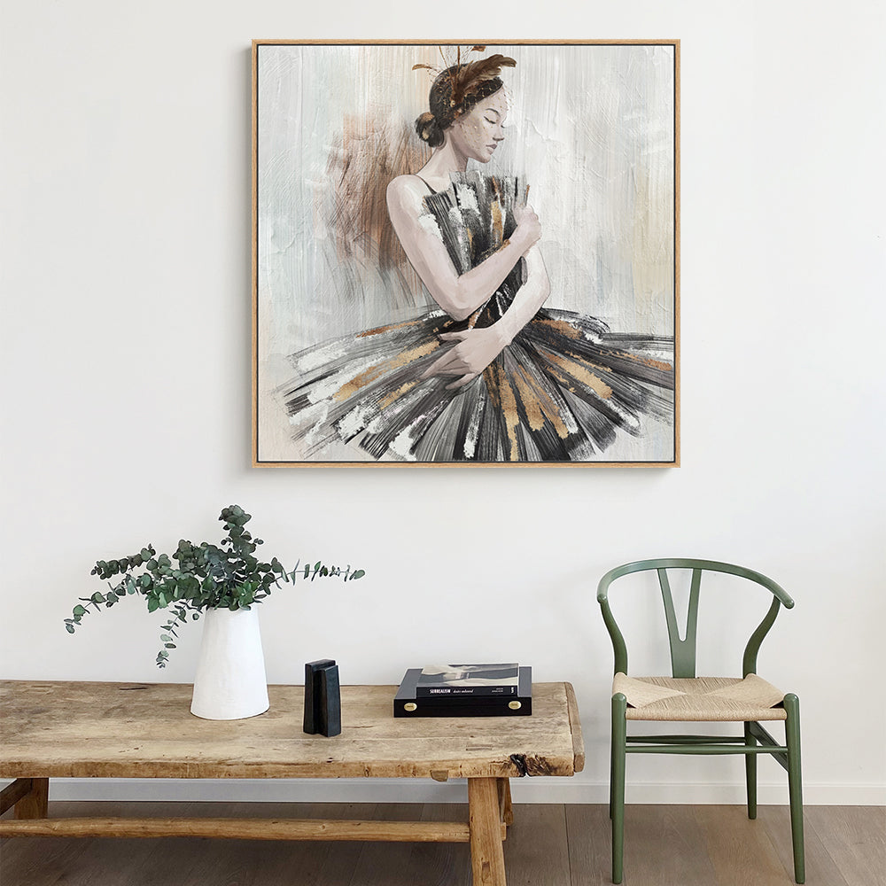 "Ethereal Ballerina Grace" Canvas Wall Art