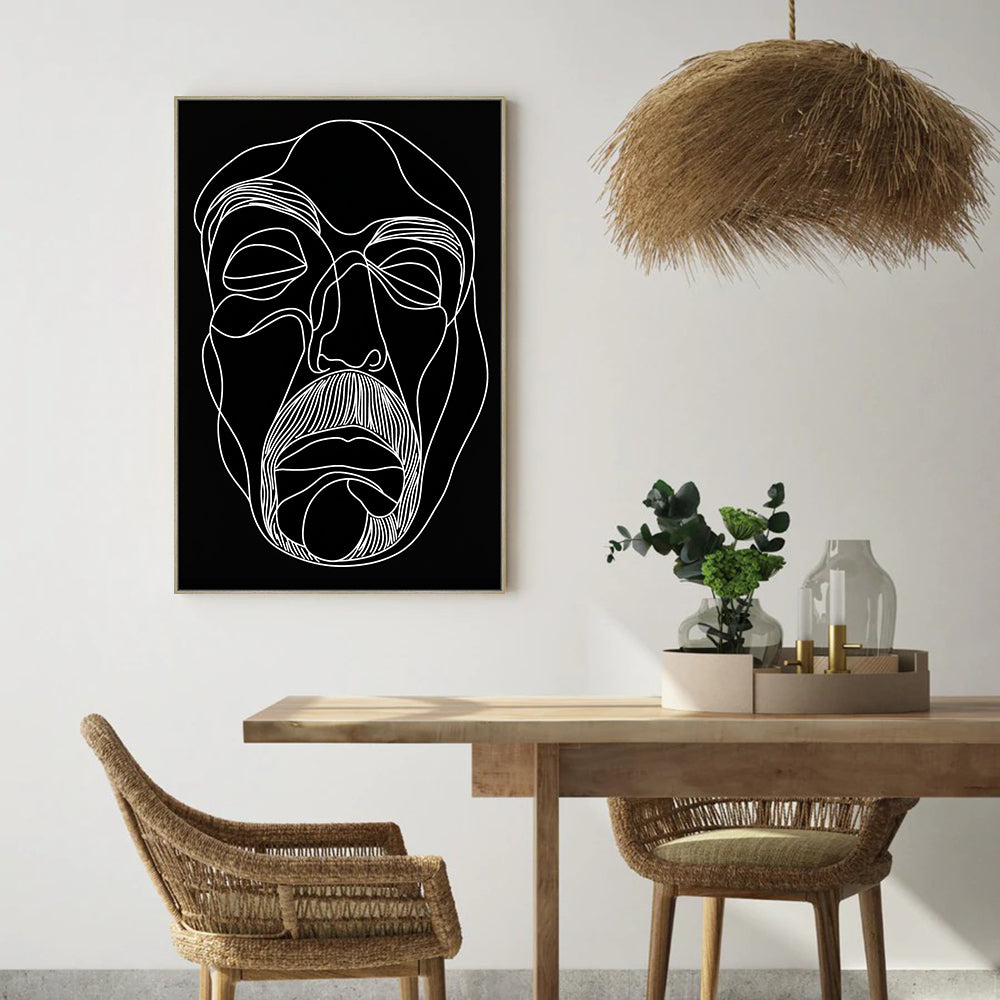 Modern Minimalist Line Art Canvas Wall Art