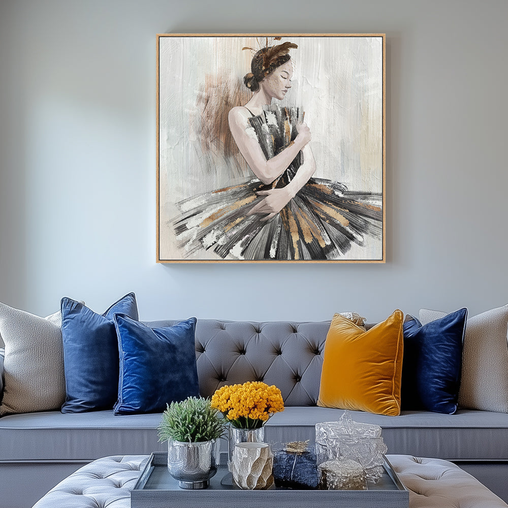 "Ethereal Ballerina Grace" Canvas Wall Art