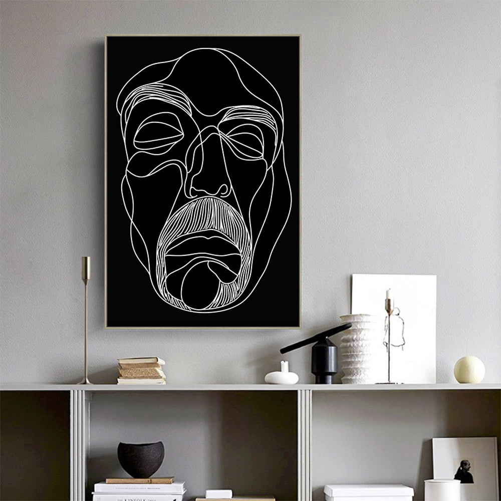 Modern Minimalist Line Art Canvas Wall Art