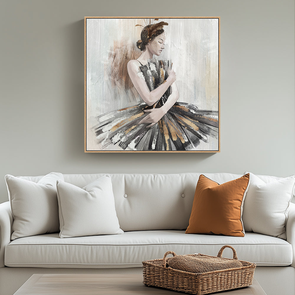 "Ethereal Ballerina Grace" Canvas Wall Art