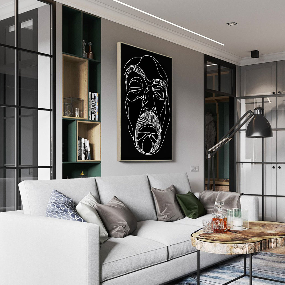 Modern Minimalist Line Art Canvas Wall Art