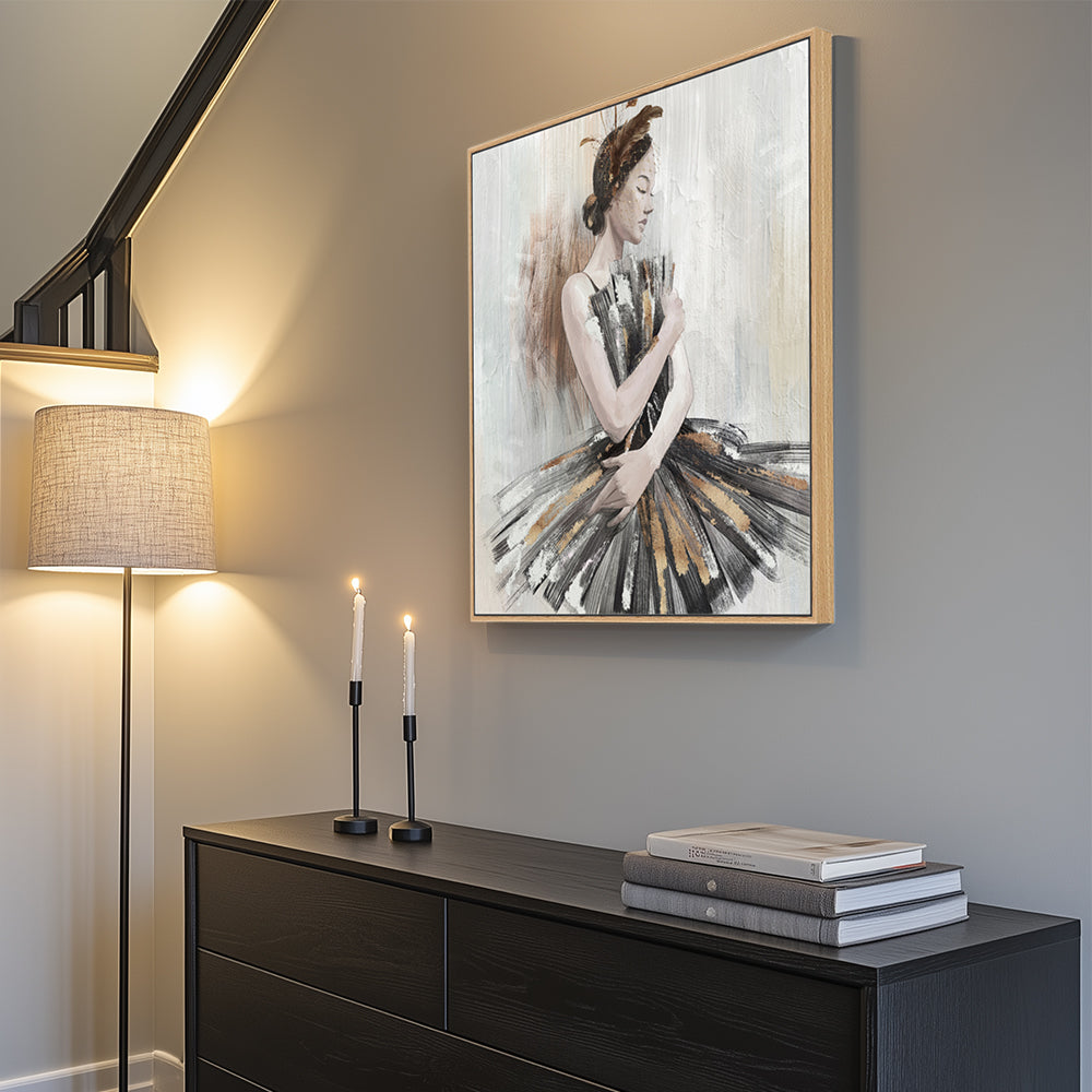 "Ethereal Ballerina Grace" Canvas Wall Art