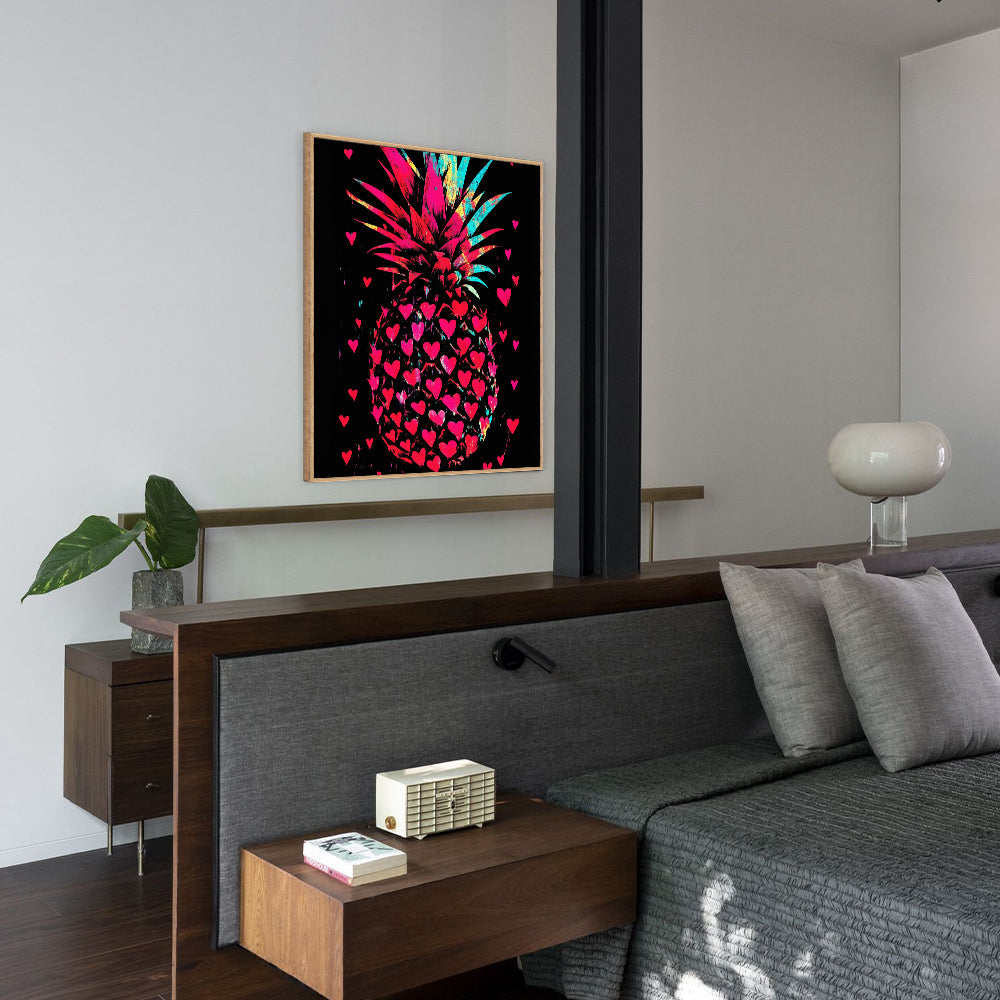 Neon Pineapple – Vibrant Tropical Décor Canvas Wall Art