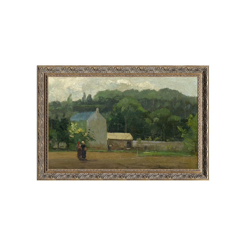The Farm At Pontoise By Camille Pissarro