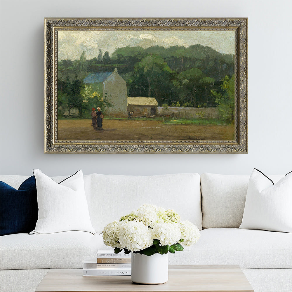 The Farm At Pontoise By Camille Pissarro