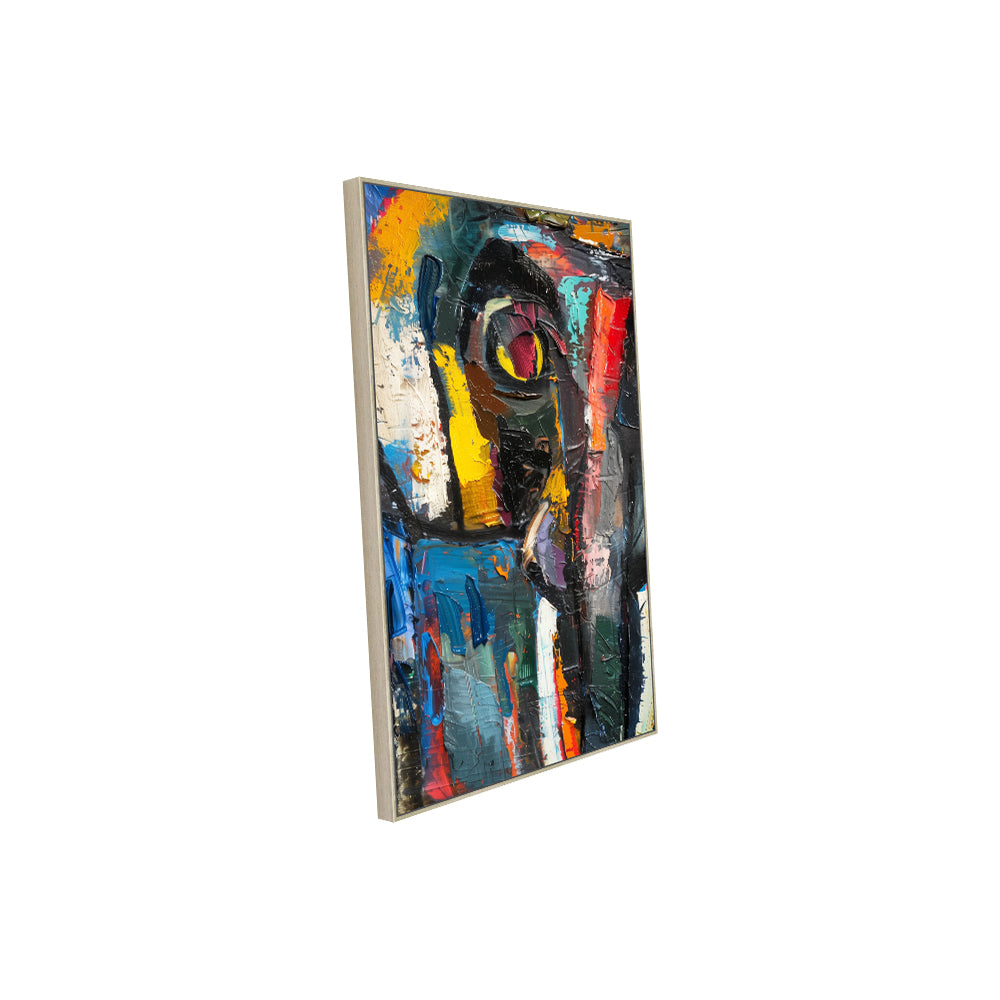 Vibrant Expression in Textured Acrylic Canvas Wall Art