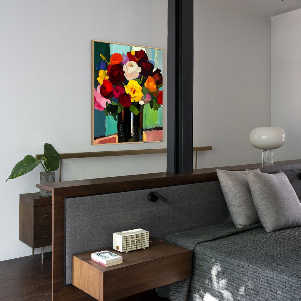 Vibrant Floral Bouquet – Bold And Colorful Décor Canvas Wall Art