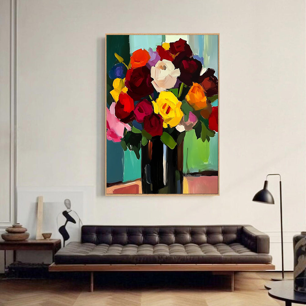 Vibrant Floral Bouquet – Bold And Colorful Décor Canvas Wall Art