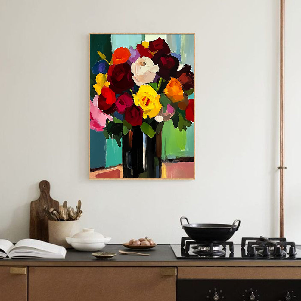 Vibrant Floral Bouquet – Bold And Colorful Décor Canvas Wall Art