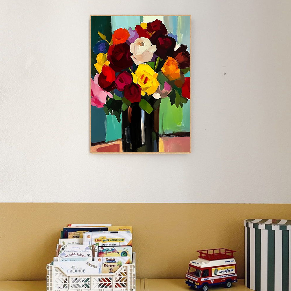 Vibrant Floral Bouquet – Bold And Colorful Décor Canvas Wall Art