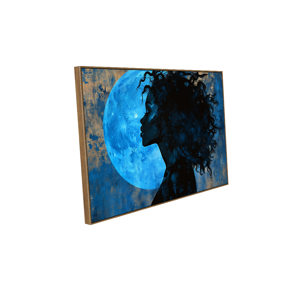 Mystical Blue Moon Canvas Wall Art