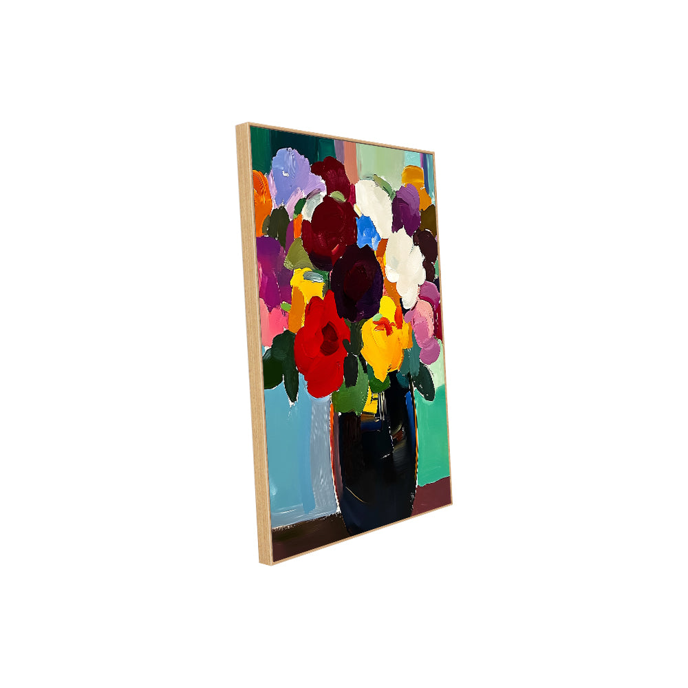 Vibrant Floral - Bold And Colorful Bouquet Design Canvas Wall Art