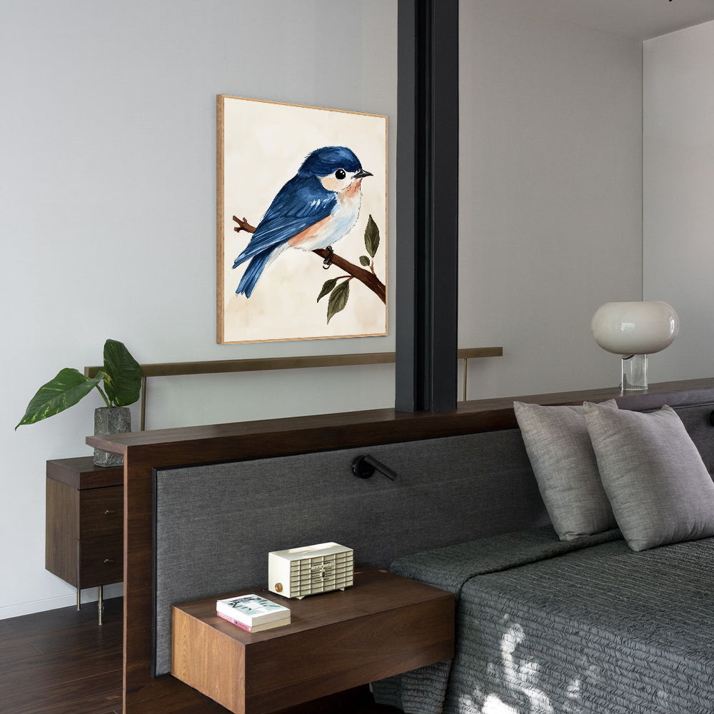 Charming Bluebird – Nature-Inspired Décor Canvas Wall Art