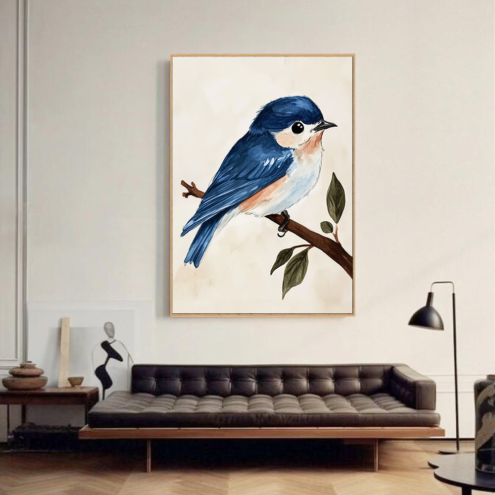 Charming Bluebird – Nature-Inspired Décor Canvas Wall Art
