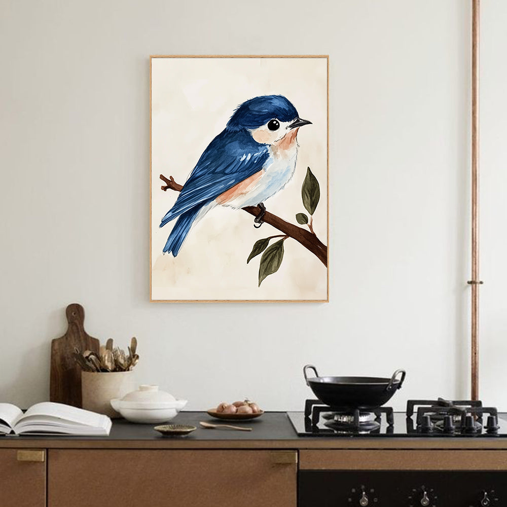 Charming Bluebird – Nature-Inspired Décor Canvas Wall Art
