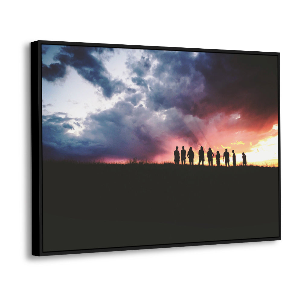 Sunset Silhouettes – Dramatic Sky Canvas Wall Art
