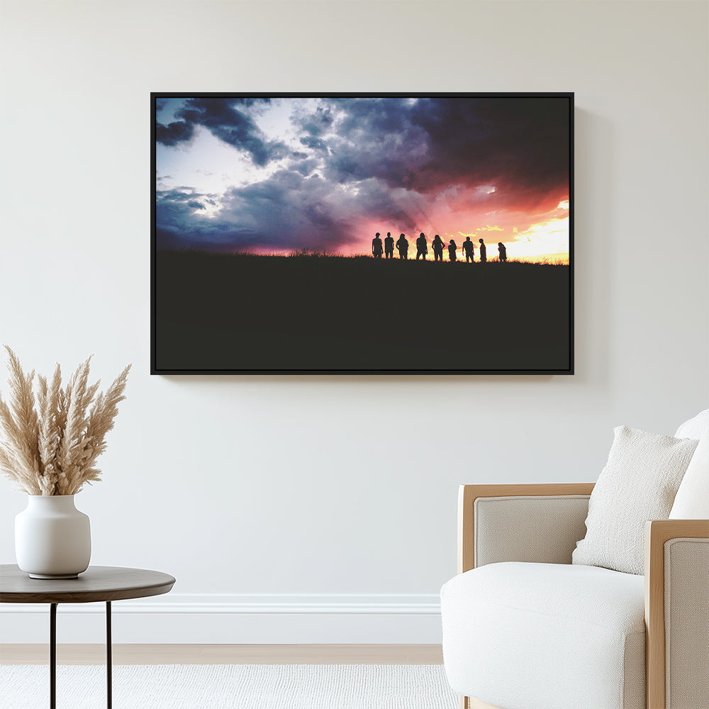 Sunset Silhouettes – Dramatic Sky Canvas Wall Art
