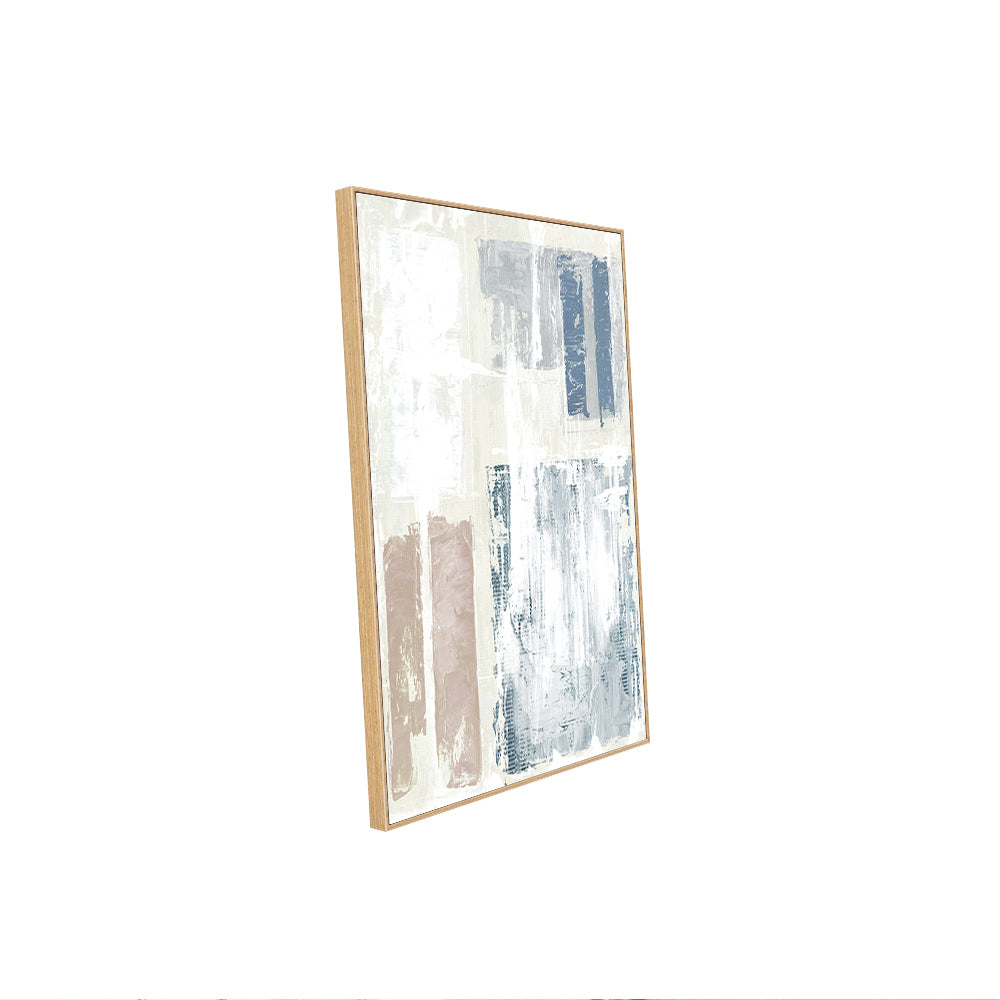 Modern Pastel Design In Blue, Pink, And White Canvas Wall Art