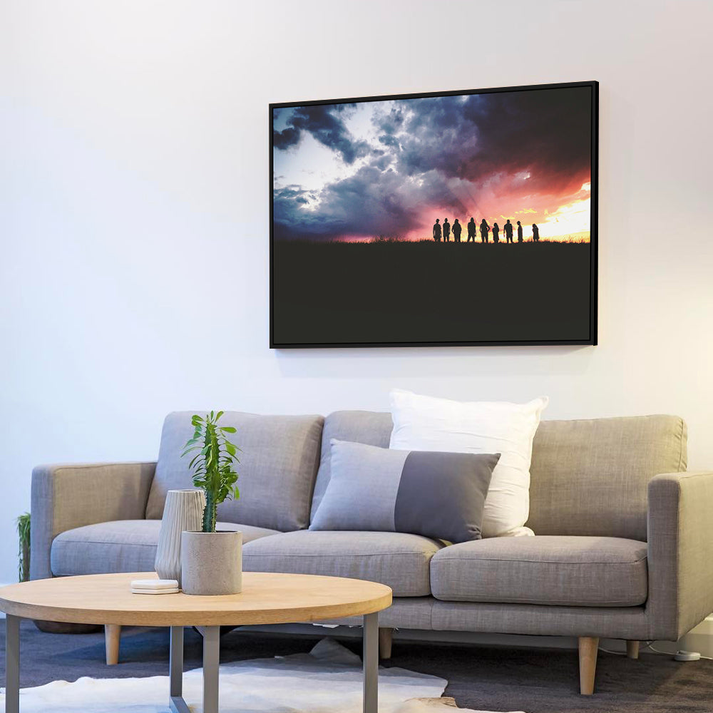 Sunset Silhouettes – Dramatic Sky Canvas Wall Art