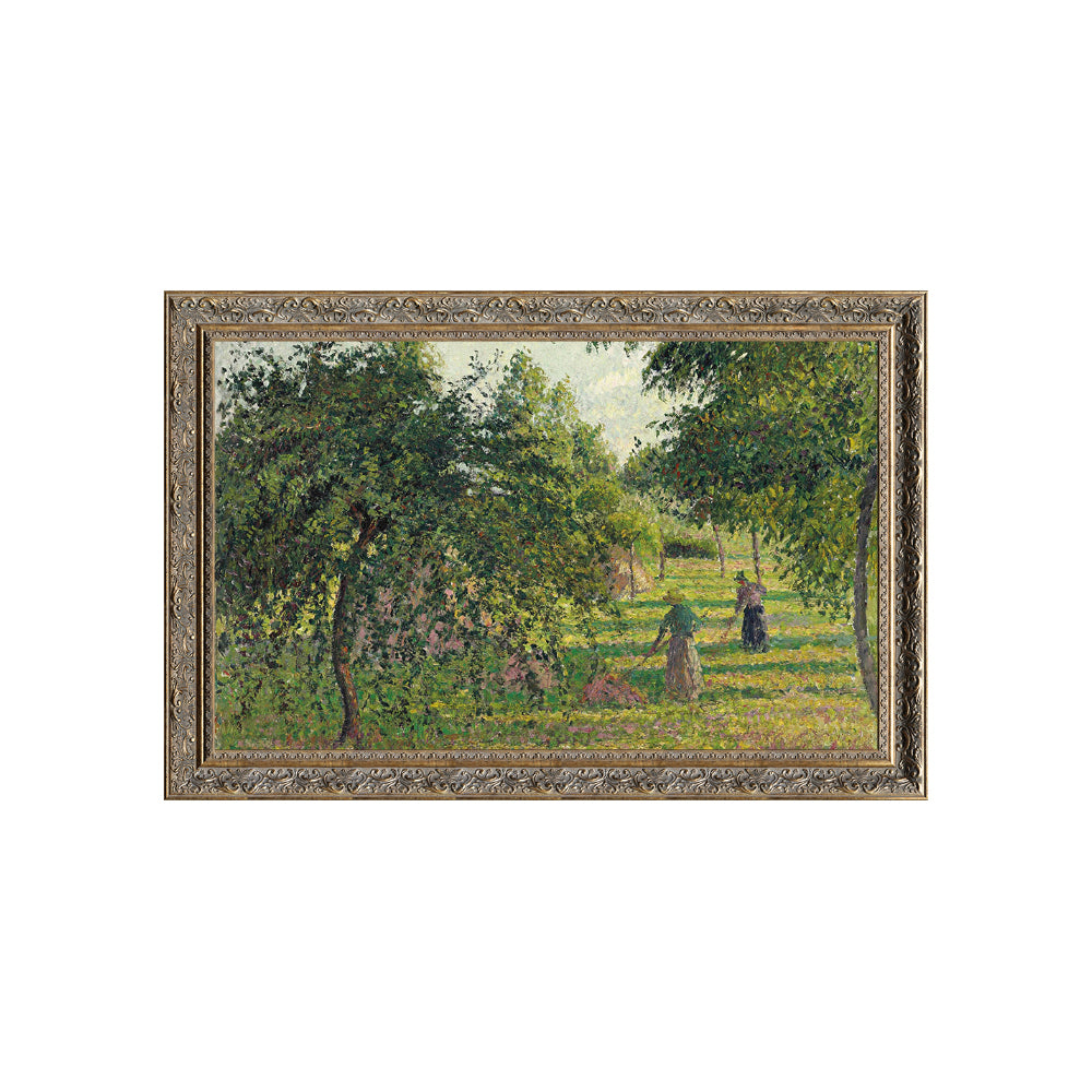 Apple Trees And Haymakers By Camille Pissarro