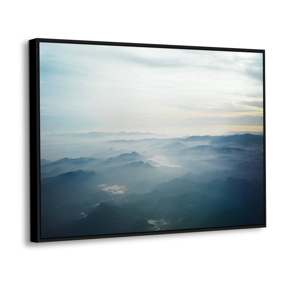 Serene Mountain Mist Canvas Wall Art