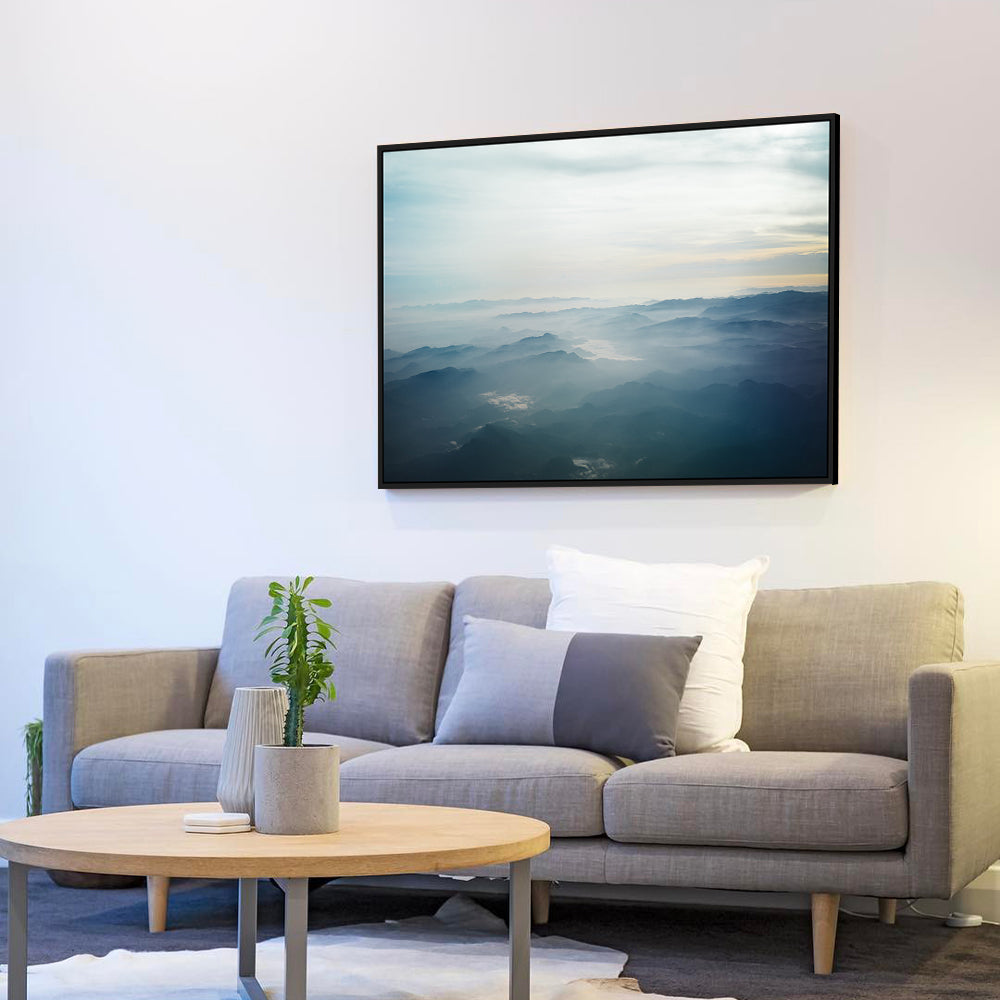 Serene Mountain Mist Canvas Wall Art
