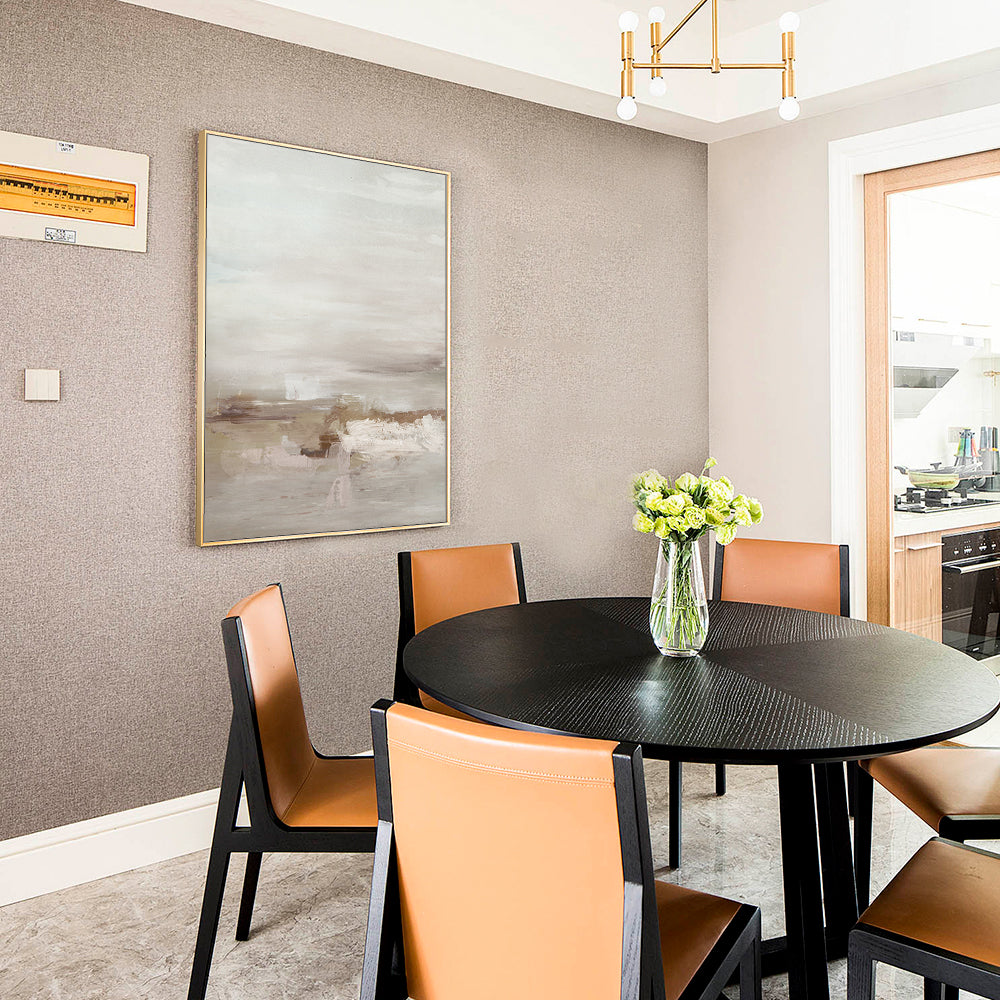 Soft Beige And Gray Landscape Design Canvas Wall Art