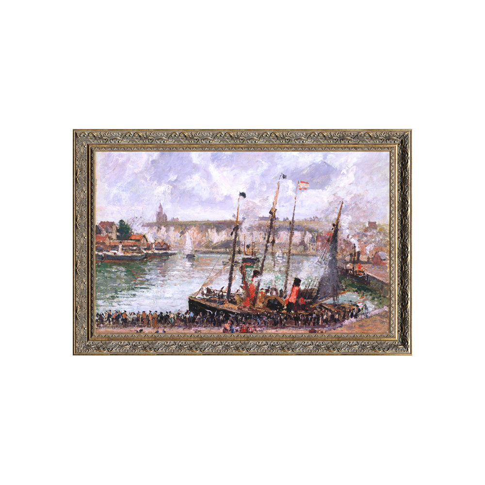 The Inner Harbor, Dieppe By Camille Pissarro