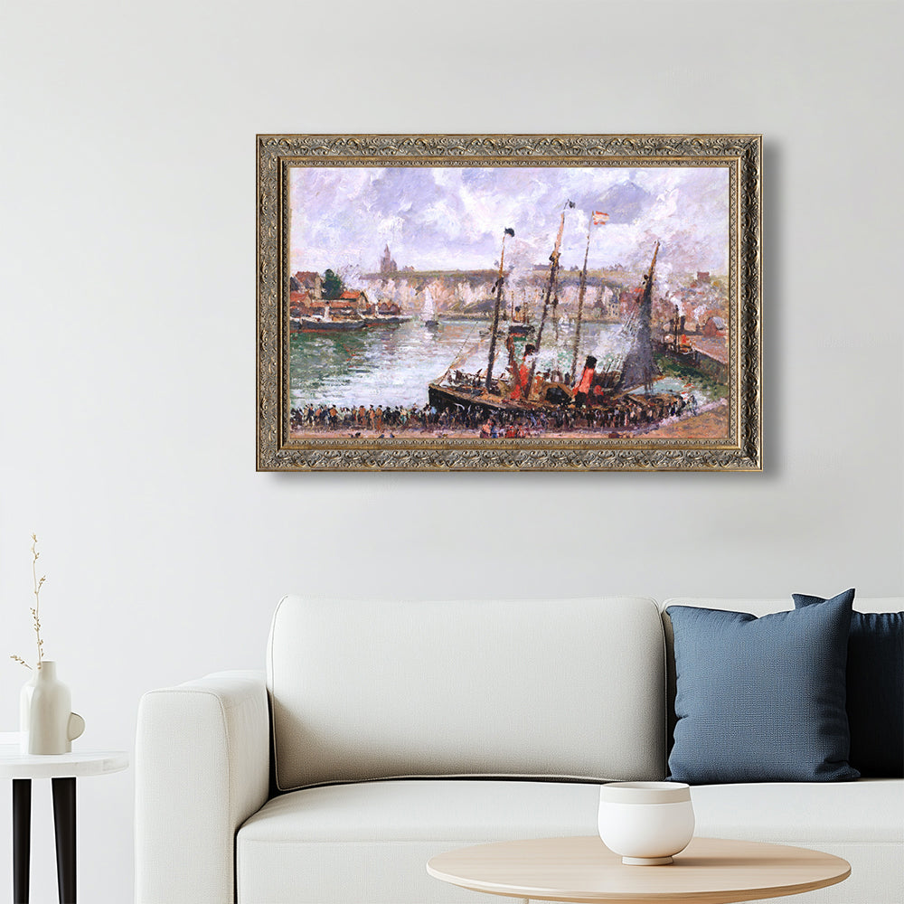 The Inner Harbor, Dieppe By Camille Pissarro