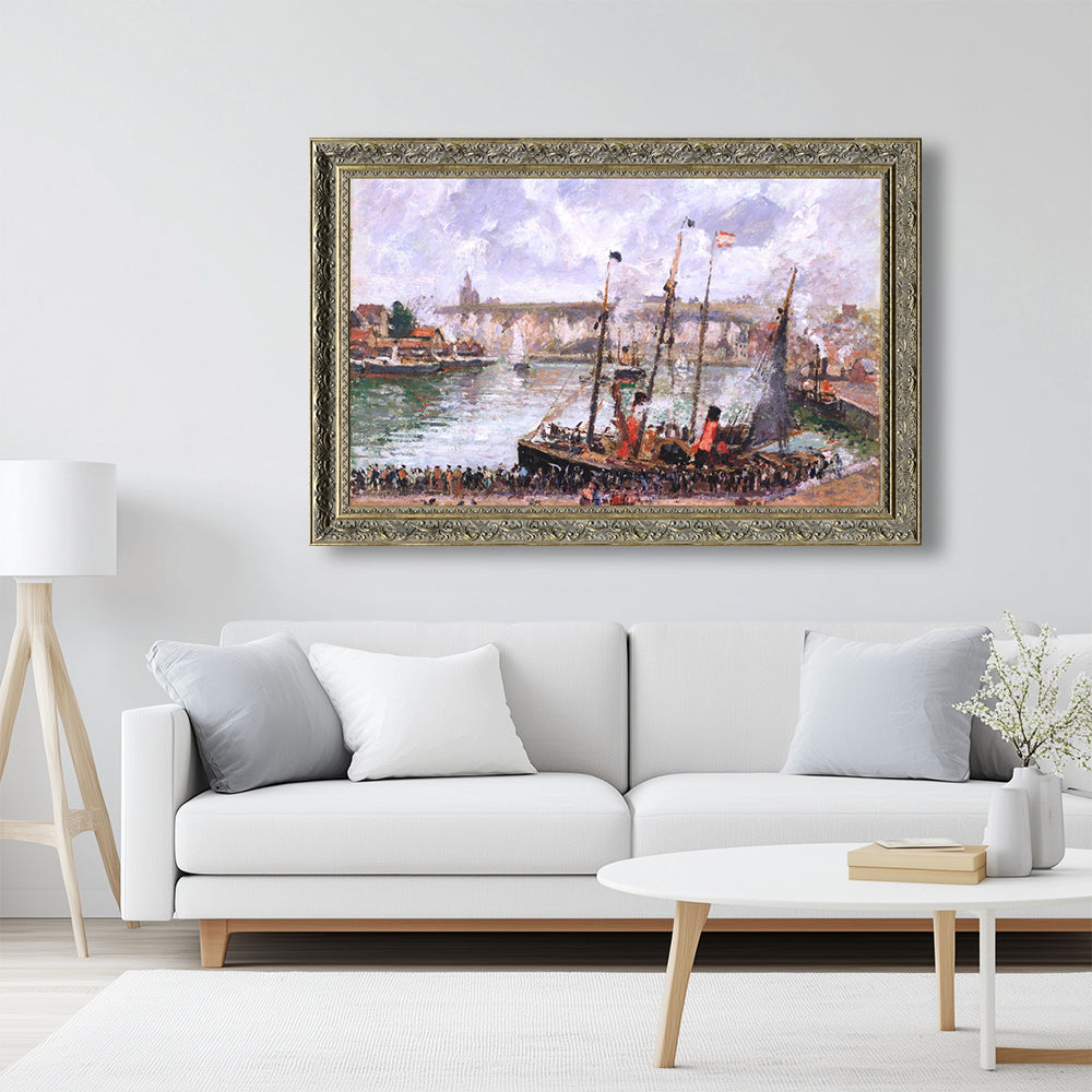 The Inner Harbor, Dieppe By Camille Pissarro