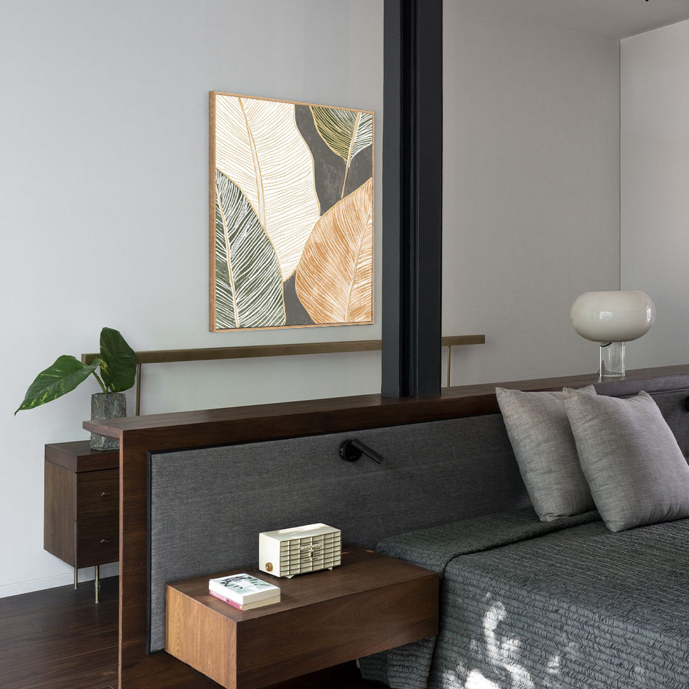 Botanical Elegance - Minimalist Leaf Design Canvas Wall Art