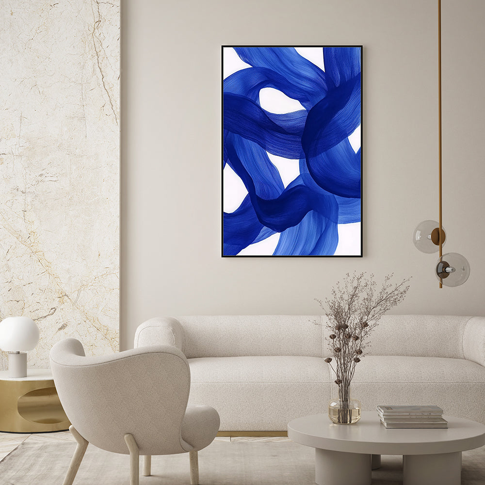 Blue Brushstroke Canvas Wall Art