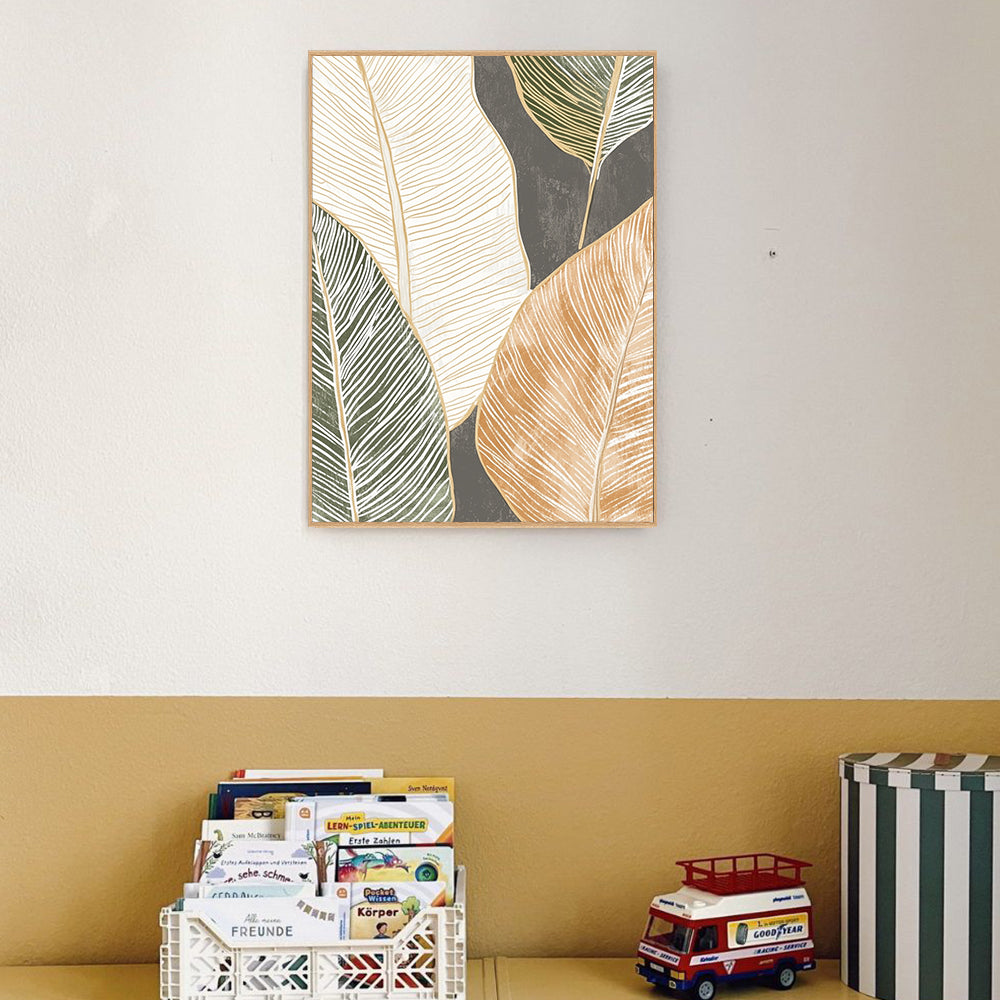 Botanical Elegance - Minimalist Leaf Design Canvas Wall Art