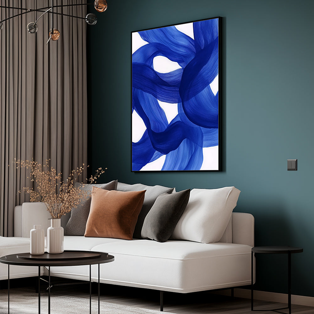 Blue Brushstroke Canvas Wall Art
