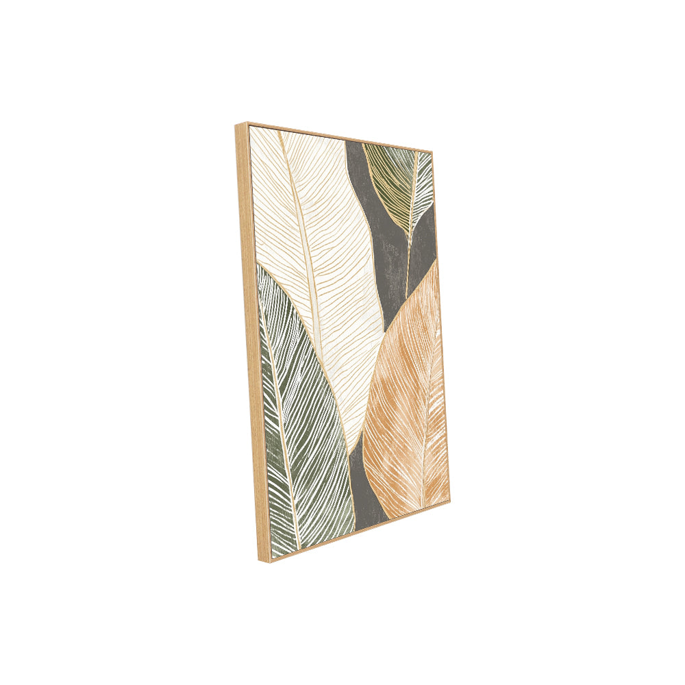 Botanical Elegance - Minimalist Leaf Design Canvas Wall Art