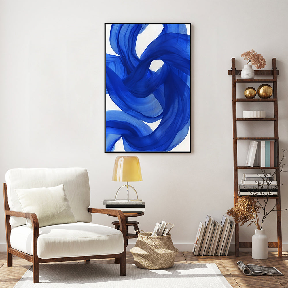 Blue Swirl Canvas Wall Art