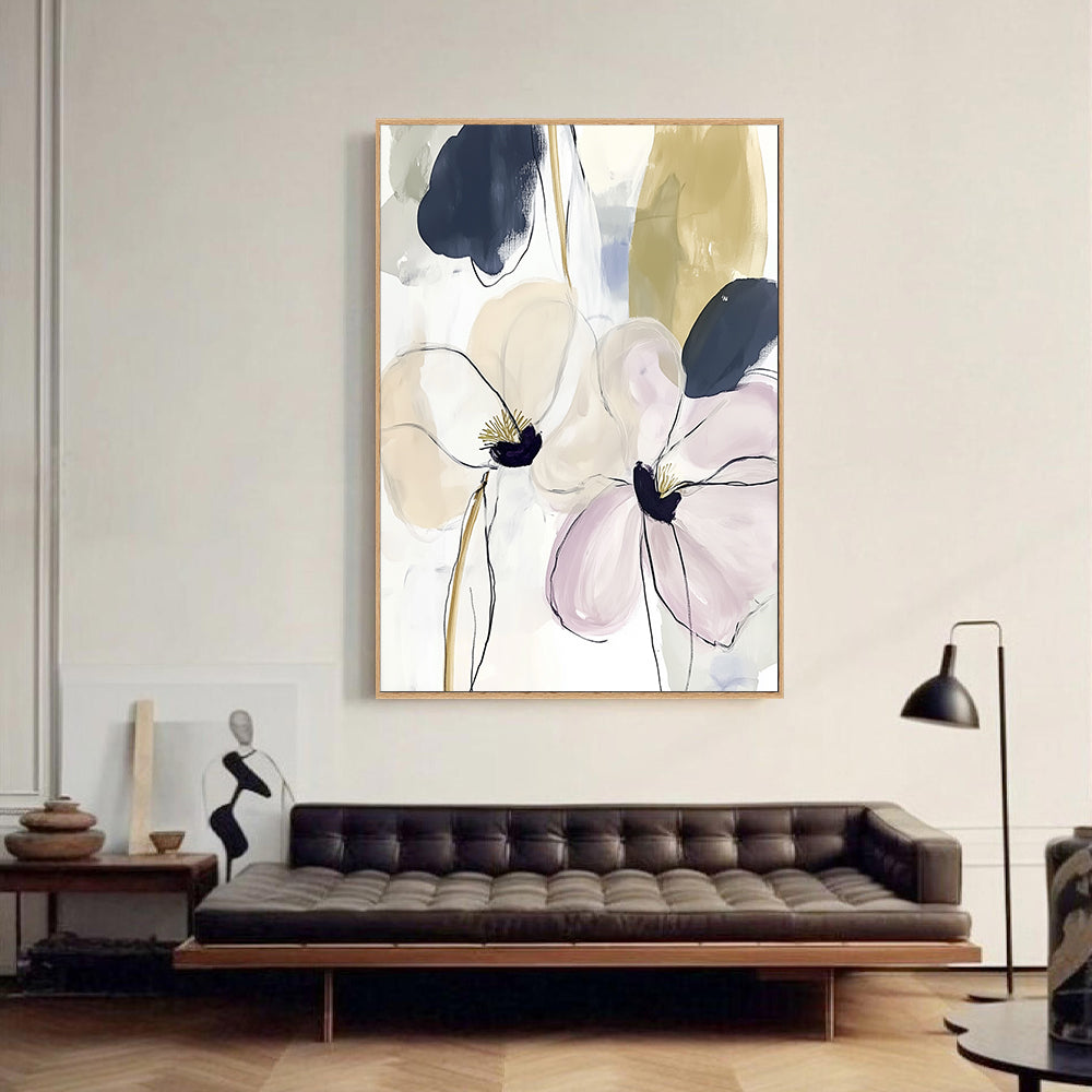 Elegant Floral – Soft Modern Design Canvas Wall Art
