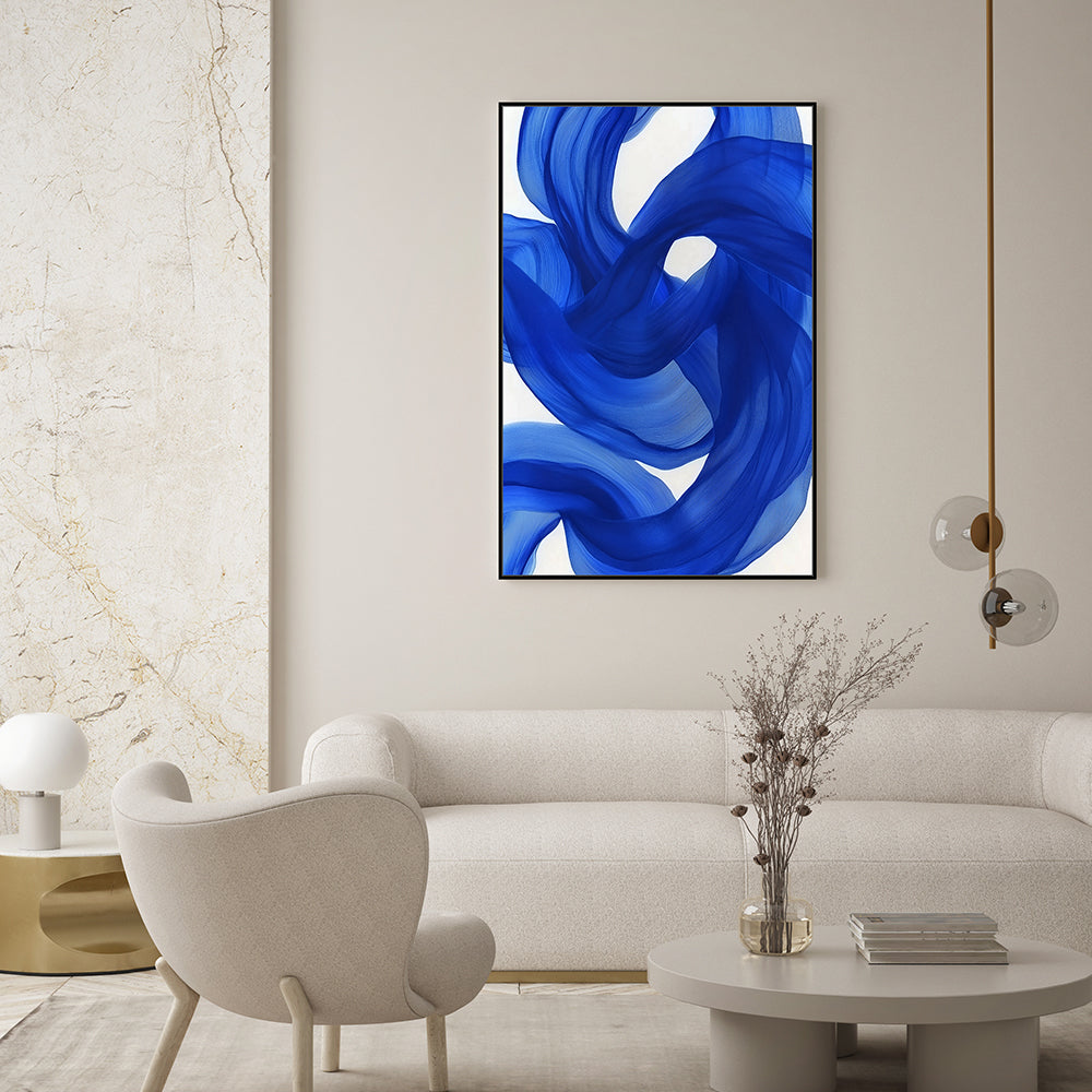 Blue Swirl Canvas Wall Art