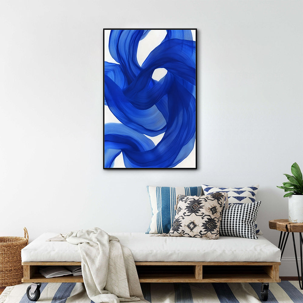 Blue Swirl Canvas Wall Art