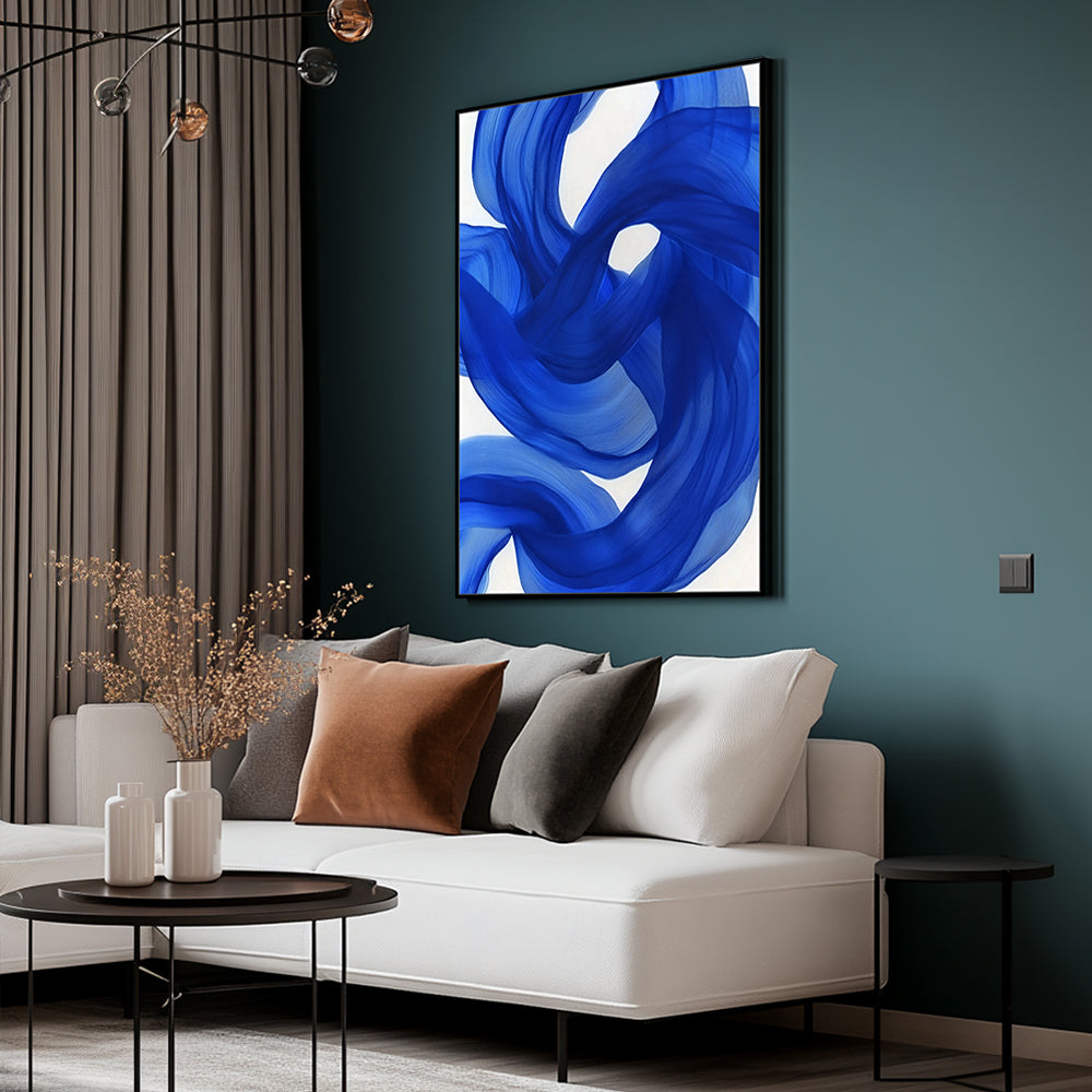 Blue Swirl Canvas Wall Art