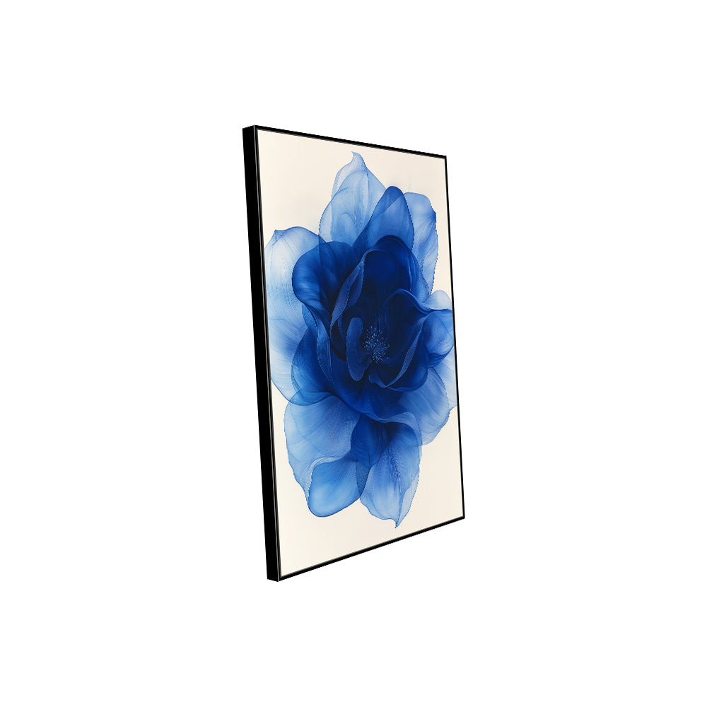Elegant Blue Floral Canvas Wall Art